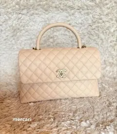 CHANEL シャネル　ココハンドル キャビアスキン　トップハンドル　マトラッセのサムネイル