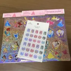 キャンドゥ　ディズニープリンセス　ストーンシール　ホログラムエンボスシール