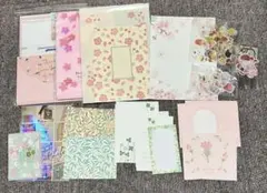花柄レターセットとシールセット
