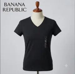 【新品】バナナリパブリック Vネック Tシャツ 黒 S ユニセックス可 ミニマルのサムネイル