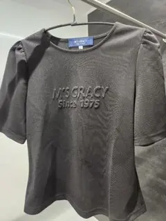 No.37 M'S GRACY ブラック 半袖 カットソー ロゴ