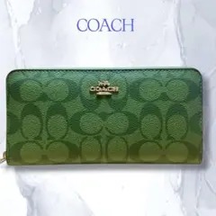 COACH グリーン シグネチャー 長財布のサムネイル