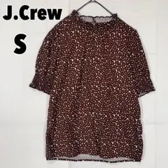 ♥J.Crew♥ ジェイクルー (S) 総柄 花柄 ハイネック ブラウス