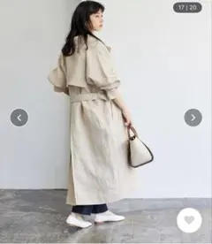 ADAM ET ROPE リネン トレンチコート