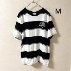 ★美品【PUMA プーマ】ボーダー半袖Tシャツ メンズMサイズ