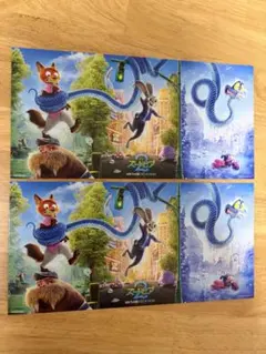 映画 ディズニー ズートピア２　特典 入場特典 第一弾　2枚