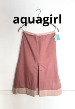 新品未使用 アクアガール くすみピンク 膝丈スカート 36 aqua girl