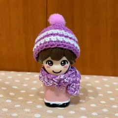 なにわ男子　指人形　ニット帽　マフラー　セット　紫