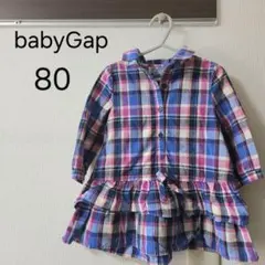 baby gap チェックシャツワンピース 80 チュニック　12-18
