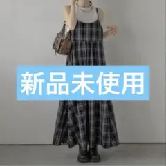 SUGAR BISKET チェック柄キャミソールワンピース