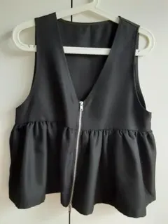 ノースリーブチュニック　ブラック