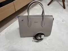 【ほぼ未使用】FURLA ハンドバッグ F7348 サッチェル グレージュ