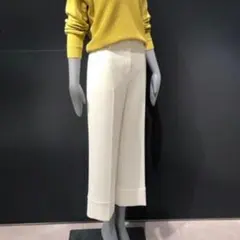 セオリー ワイドカフパンツ 白 S