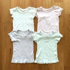 【まとめ売り】女の子 100 半袖肌着 4枚セット 保育園用 可愛い