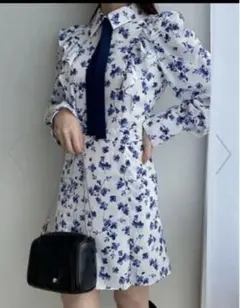 ☆*様 タグ付き　新品未使用　Sustainableプリントフリルミニワンピース