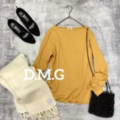 【美品】ドミンゴ　長袖カットソー マスタードイエロー 綿100％ 日本製 美品