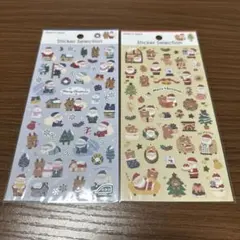 セリア シールセレクション デザインシール クリスマスデー 2点