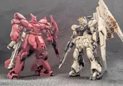 ガンダムアーティファクト サザビー 塗装完成品 UV発光モノアイ　台座付 ガンダムアーティファクト サザビー 塗装完成品 UV発光モノアイ 台座付