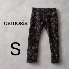 OSMOSIS オズモーシス 総柄デニムパンツ Sサイズ 個性派 インディゴのサムネイル