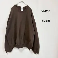 GILDAN ギルダン　クルーネックスウェット　XL ブラウン　裏起毛