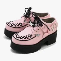 ピンク 厚底ローファー 6310025のサムネイル