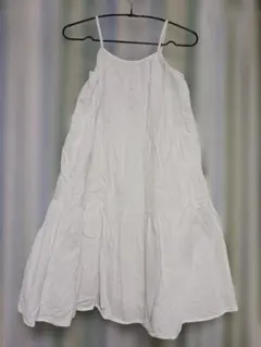 ホワイト ノースリーブ ワンピース 150