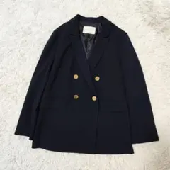 美品】SLOBE IENA 金ボタン ダブルジャケット 紺ブレ スローブイエナ