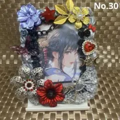 硬質ケース トレカケース　ホイップデコB8 黒　花　扇子　和風　蝶々