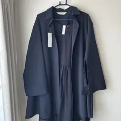 黒のノースリーブセットアップ XL