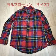 ラルフローレン　赤チェック　サイズ7 120-130cm