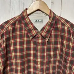 80s 90s エルエルビーン チェック 長袖 ネル シャツ XL ビッグサイズ