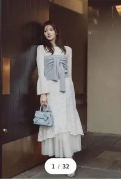 プロポーション チュールドッキングレーススカート