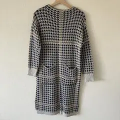 ブージュルード　ハウンドトゥースニットロングワンピース　千鳥柄