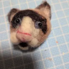 羊毛フェルト 猫の顔 ハンドメイドのサムネイル