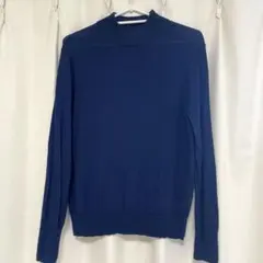 無印良品　薄手ウールニット　ブルー