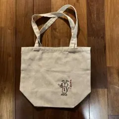 うさぎ刺繍 ベージュ トートバッグ