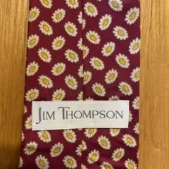 JIM THOMPSON タイシルク100% 花柄シルクネクタイ