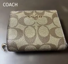 COACH 二つ折り財布 モノグラム ブラウン
