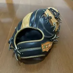 軟式野球グローブ 黒とオレンジ 玉澤のキャッチャーミット少年用になり