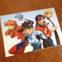 新世紀エヴァンゲリオン エヴァ ラミネート ポストカード レトロ