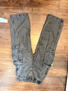 メンズ カーゴパンツ ワイドシルエット グレーのサムネイル