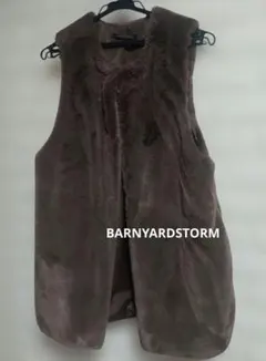 BARNYARDSTORMブラウン ベスト ふわふわ 暖かい エコファー　0