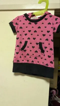 ハート柄フード付きパーカー