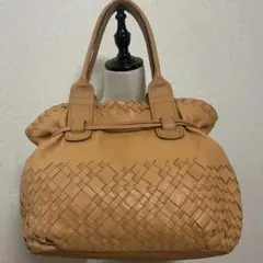 SAZABY　サザビー　編み込み　切り替え　レザーバッグ