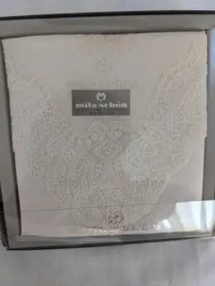 mila schon ミラショーン リネンレース刺繍大判ハンカチ