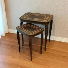 年末年始saleヴィンテージ　ネストテーブル　フランス　サイドテーブル　花台 楽天市場】イタリア製 ネストテーブルクラシック アンティーク