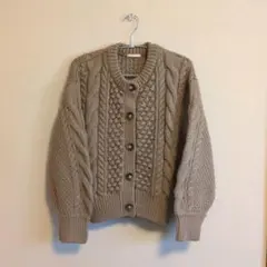 GU　カーディガン　ケーブルニット　Sサイズ