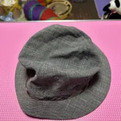 最終値•チェック柄フラップ付きハット　Mサイズ
