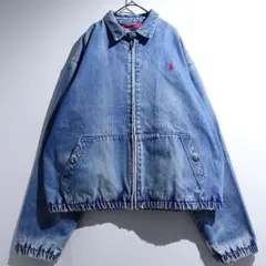 90s Ralph Lauren デニム ロゴ スイング トップ ブルゾン