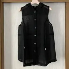 【INTELLECTION】ブラック シースルーベスト サイズ40
